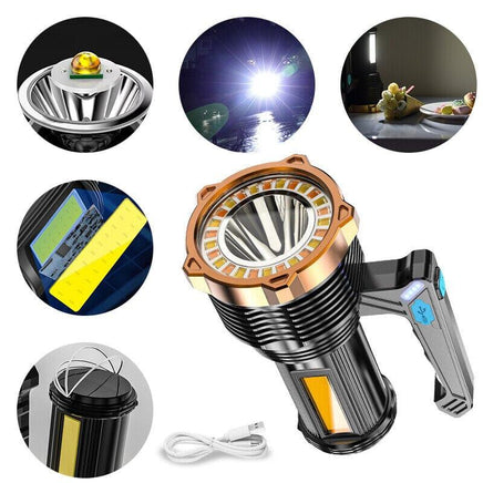 Most Powerful 1200lm LED Flashlight Super Bright Torch Lamp USB Rechargeable Outdoor Kings Warehouse 