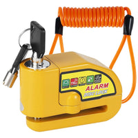 Motorcycle Alarm Disc Lock Electric Rotor Lock Motor Bicycle Bike Brake Security Yellow Kings Warehouse 
