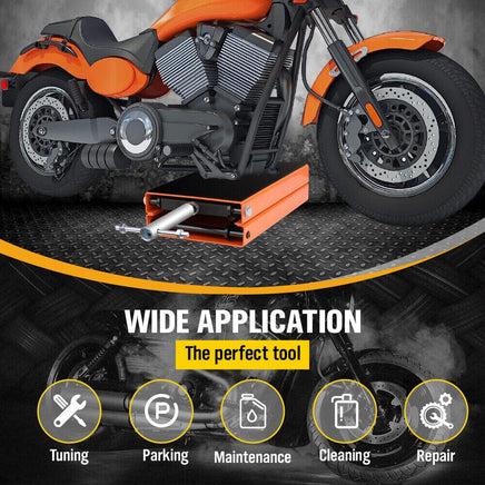 Motorcycle Jack 450KG Scissor Motor Bike Lift Stand Hoist Mini Motorbike Quad Tools Kings Warehouse 