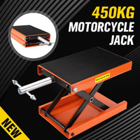 Motorcycle Jack 450KG Scissor Motor Bike Lift Stand Hoist Mini Motorbike Quad Tools Kings Warehouse 