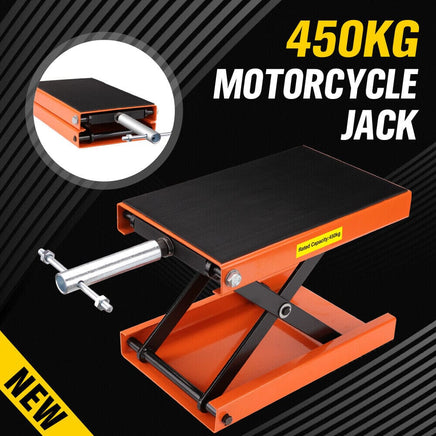 Motorcycle Jack 450KG Scissor Motor Bike Lift Stand Hoist Mini Motorbike Quad Tools Kings Warehouse 