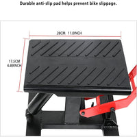 Motorcycle Jack Dirt Bike Stand Adjustable Lift Hoist Table Height Lifting Stand Kings Warehouse 