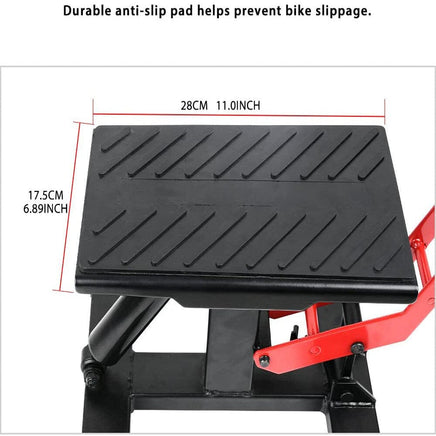 Motorcycle Jack Dirt Bike Stand Adjustable Lift Hoist Table Height Lifting Stand Kings Warehouse 