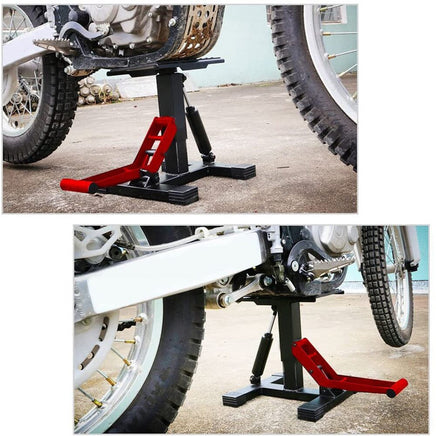 Motorcycle Jack Dirt Bike Stand Adjustable Lift Hoist Table Height Lifting Stand Kings Warehouse 