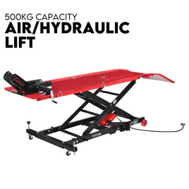 Motorcycle Lift 500kg Table Hydraulic Air Bike Jack Mechanic Stand Hoist Lifter Auto Accessories Kings Warehouse 