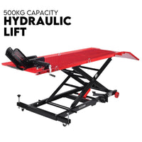 Motorcycle Lift Table Hydraulic 500kg Bike Jack Mechanic Stand Hoist Lifter Auto Accessories Kings Warehouse 
