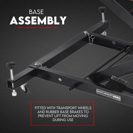 Motorcycle Lift Table Hydraulic 500kg Bike Jack Mechanic Stand Hoist Lifter Auto Accessories Kings Warehouse 