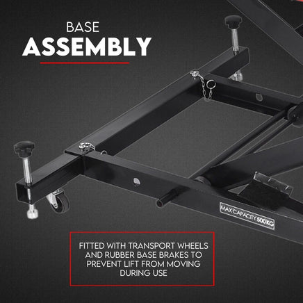 Motorcycle Lift Table Hydraulic 500kg Bike Jack Mechanic Stand Hoist Lifter Auto Accessories Kings Warehouse 