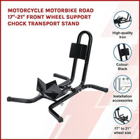 Motorcycle Motorbike Road 17"-21" Front Wheel Support Chock Transport Stand Tools Kings Warehouse 