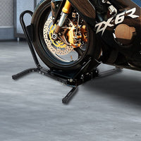 Motorcycle Motorbike Road 17"-21" Front Wheel Support Chock Transport Stand Tools Kings Warehouse 
