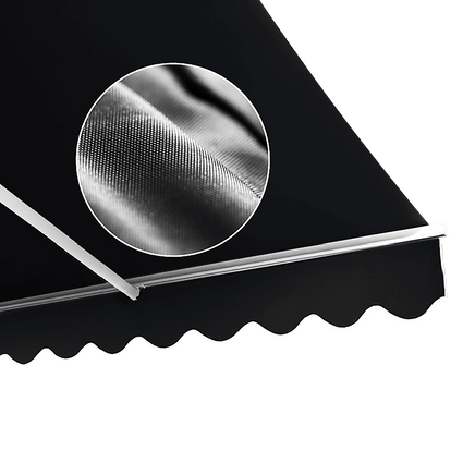 Motorised Outdoor Folding Arm Awning Retractable Sunshade Canopy Black 4.0m x 3.0m Home & Garden Kings Warehouse 