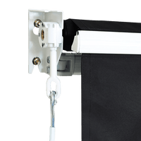 Motorised Outdoor Folding Arm Awning Retractable Sunshade Canopy Black 4.0m x 3.0m Home & Garden Kings Warehouse 