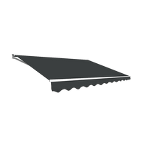 Motorised Outdoor Folding Arm Awning Retractable Sunshade Canopy Grey 4.0m x 2.5m Kings Warehouse 