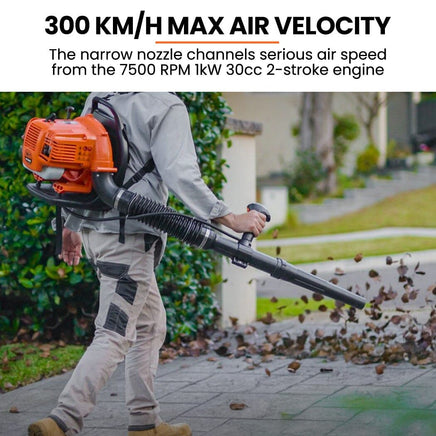 MTM 30CC Backpack Petrol Leaf Blower 2 Stroke Commercial Garden Yard Outdoor Home & Garden Kings Warehouse 