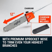 MTM 62CC Long Reach Pole Chainsaw Hedge Trimmer Pruner Chain Saw Cutter Multi Tool Tools Kings Warehouse 