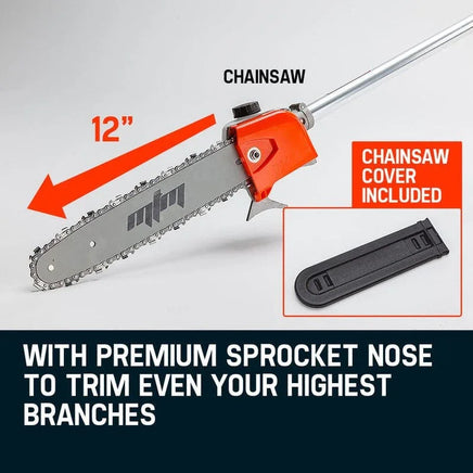 MTM 62CC Long Reach Pole Chainsaw Hedge Trimmer Pruner Chain Saw Cutter Multi Tool Tools Kings Warehouse 