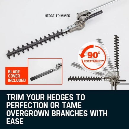 MTM 62CC Long Reach Pole Chainsaw Hedge Trimmer Pruner Chain Saw Cutter Multi Tool Tools Kings Warehouse 