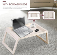 Multifunction Laptop Bed Desk with foldable legs for Home Office (White) Supplier Exclusive Kings Warehouse 