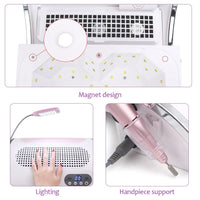 Multifunction Nail Drill Art Salon Nail Lamp Nail Vacuum Cleaner Nail Dust Collector Machine Kings Warehouse 