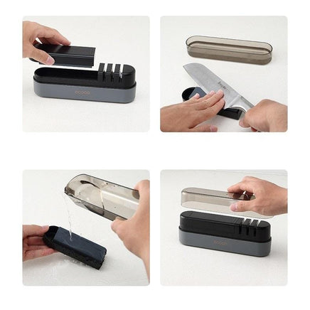 Multipurpose Ceramic Carbide Knife Shapener For Knives Scissors Cleaver Keychain Grey Home & Garden Kings Warehouse 