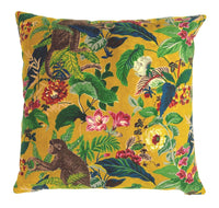 Mustard velvet monkey Cushion cover 45x45cm Kings Warehouse 