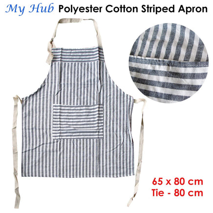 My Hub Polyester Cotton Striped Apron Home & Garden Kings Warehouse 