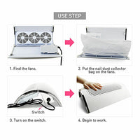 Nail Dust Collector Remover Fan Vacuum Cleaner 3 Fan Suction Manicure Machine Newly Launched Kings Warehouse 