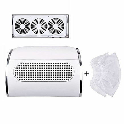 Nail Dust Collector Remover Fan Vacuum Cleaner 3 Fan Suction Manicure Machine Newly Launched Kings Warehouse 