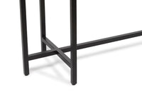 Narrow Golden Black Hallway Console Table with Textured Top Kings Warehouse 