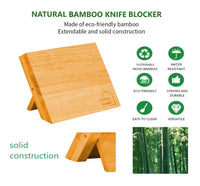 Natural Bamboo Magnetic Knife Block Holder with Strong Magnets for Home Kitchen Storage & Organisation Kings Warehouse 