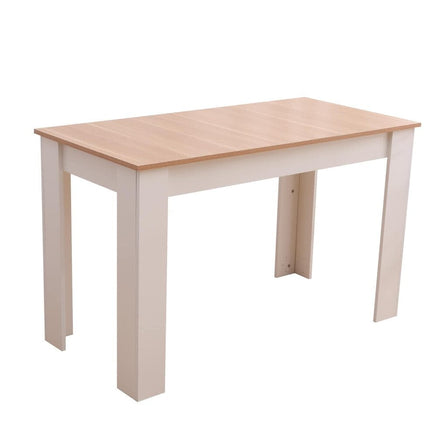 Natural Rectangular Dining Table with 4x Green Velvet Chairs Kings Warehouse 