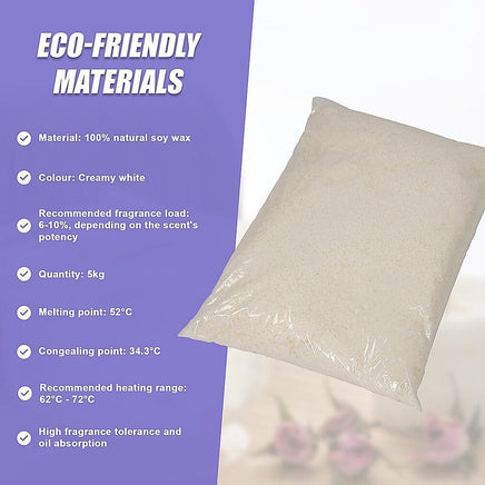Natural Soy Wax Candle Making Supplies Crafts [ 5kg ] Home & Garden Kings Warehouse 