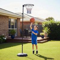 Netball Ring with Stand Portable Pole Height Adjustable Sports & Fitness Kings Warehouse 