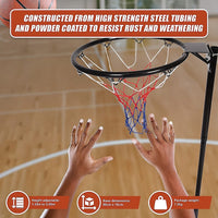 Netball Ring with Stand Portable Pole Height Adjustable Sports & Fitness Kings Warehouse 