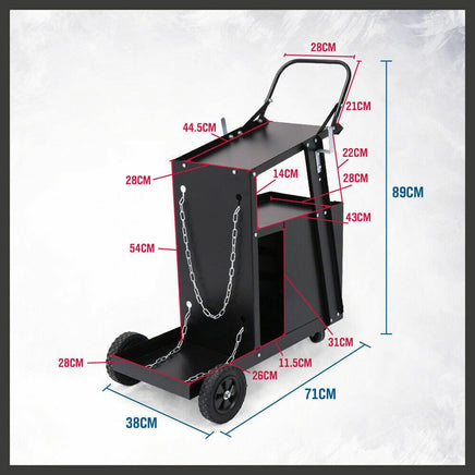 New 4-Drawer Welding Trolley Cart Welder Cabinet MIG TIG ARC Plasma Cutter Bench Home & Garden Kings Warehouse 