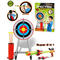 New Kingsport Large 2 in 1 Archery Set Kids Suction Arrows Target 90cm Stand Kings Warehouse 