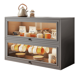 NEW Kitchen Acrylic Cup Storage Cabinet, Table Top Cup Storage Box, Tea Cup Rack Furniture Kings Warehouse 