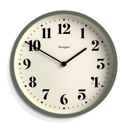 Newgate Number Four Wall Clock Matte Asparagus Green Home & Garden Kings Warehouse 