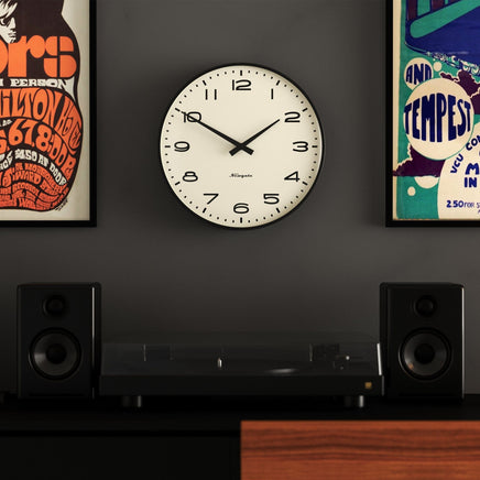 Newgate Radio City Wall Clock Black Arabic Dial - Matte Black Home & Garden Kings Warehouse 
