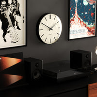 Newgate Radio City Wall Clock Bold Black Marker Dial - Matte Black Home & Garden Kings Warehouse 