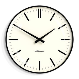 Newgate Radio City Wall Clock Bold Black Marker Dial - Matte Black Home & Garden Kings Warehouse 
