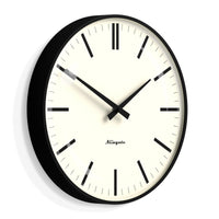 Newgate Radio City Wall Clock Bold Black Marker Dial - Matte Black Home & Garden Kings Warehouse 