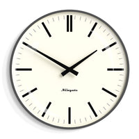 Newgate Radio City Wall Clock Bold Black Marker Dial - Matte Blizzard Grey Home & Garden Kings Warehouse 
