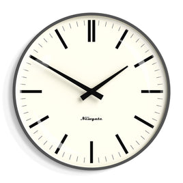 Newgate Radio City Wall Clock Bold Black Marker Dial - Matte Blizzard Grey Home & Garden Kings Warehouse 