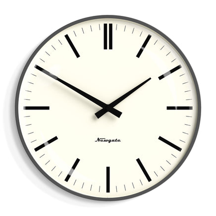 Newgate Radio City Wall Clock Bold Black Marker Dial - Matte Blizzard Grey Home & Garden Kings Warehouse 