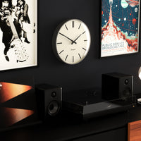 Newgate Radio City Wall Clock Bold Black Marker Dial - Matte Blizzard Grey Home & Garden Kings Warehouse 