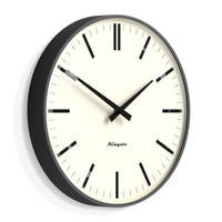 Newgate Radio City Wall Clock Bold Black Marker Dial - Matte Blizzard Grey Home & Garden Kings Warehouse 