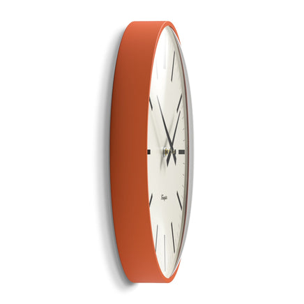 Newgate Radio City Wall Clock Bold Black Marker Dial.- Matte Pumpkin Orange Home & Garden Kings Warehouse 