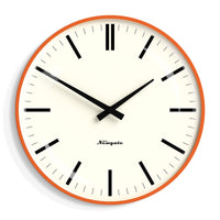 Newgate Radio City Wall Clock Bold Black Marker Dial.- Matte Pumpkin Orange Home & Garden Kings Warehouse 