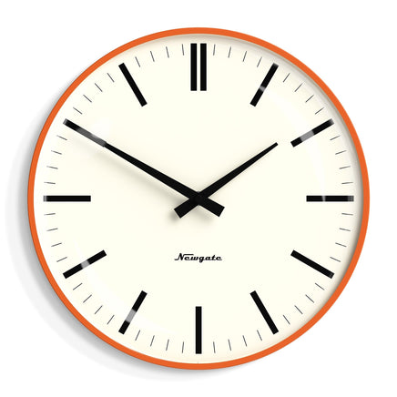 Newgate Radio City Wall Clock Bold Black Marker Dial.- Matte Pumpkin Orange Home & Garden Kings Warehouse 